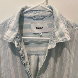 Pistola denim super soft chambray stripe shirt